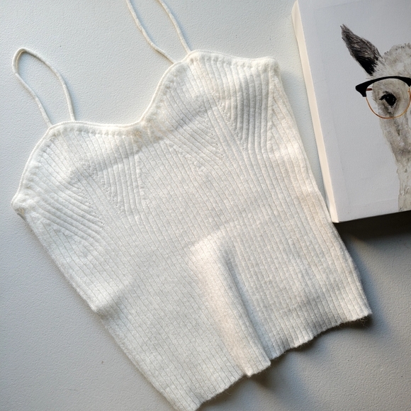CUPSHE Ribbed White/Ivory  Tank Top Size XL - Picture 1 of 12